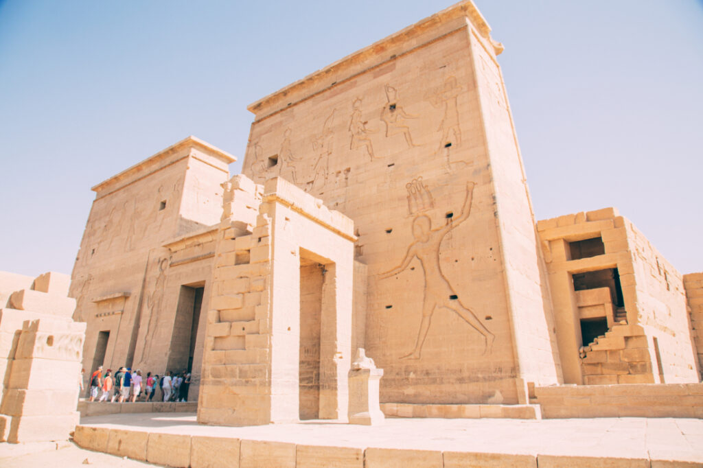 The temple of isis entrance in Aswan Egypt