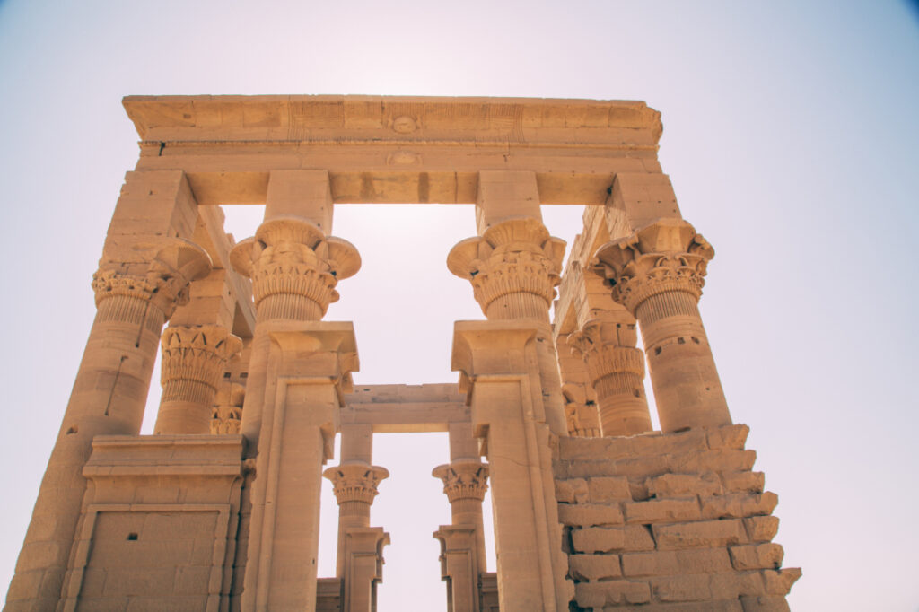 The temple of isis entrance in Aswan Egypt