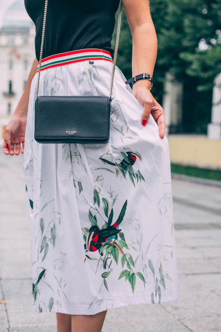 Ted Baker Skirt and Kate Spade bag