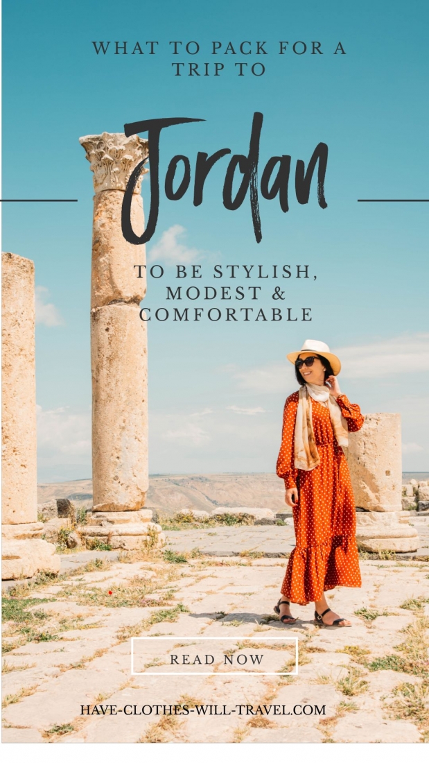 What to Pack for a Trip to Jordan as a Woman (to be Stylish, Comfortable & Modest) Pin for Pinterest