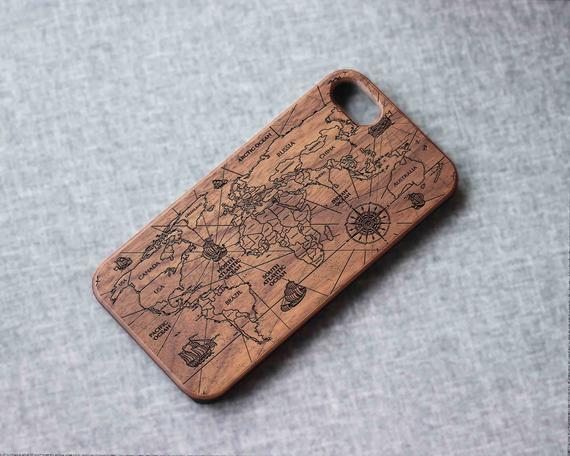 Vintage world map Phone case for iPhone 12 mini XR XS X wood iphone 7 case wooden iPhone xs case iPhone 12 pro max