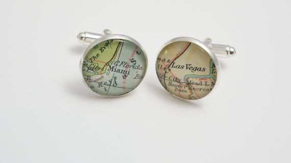 Custom World Map Cufflinks