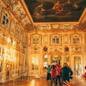 Inside the Grand Peterhof Palace.