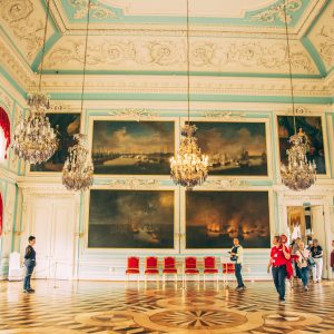 Inside the Grand Peterhof Palace.