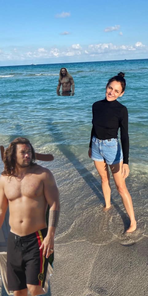 Funny Jason Momoa travel photo edit