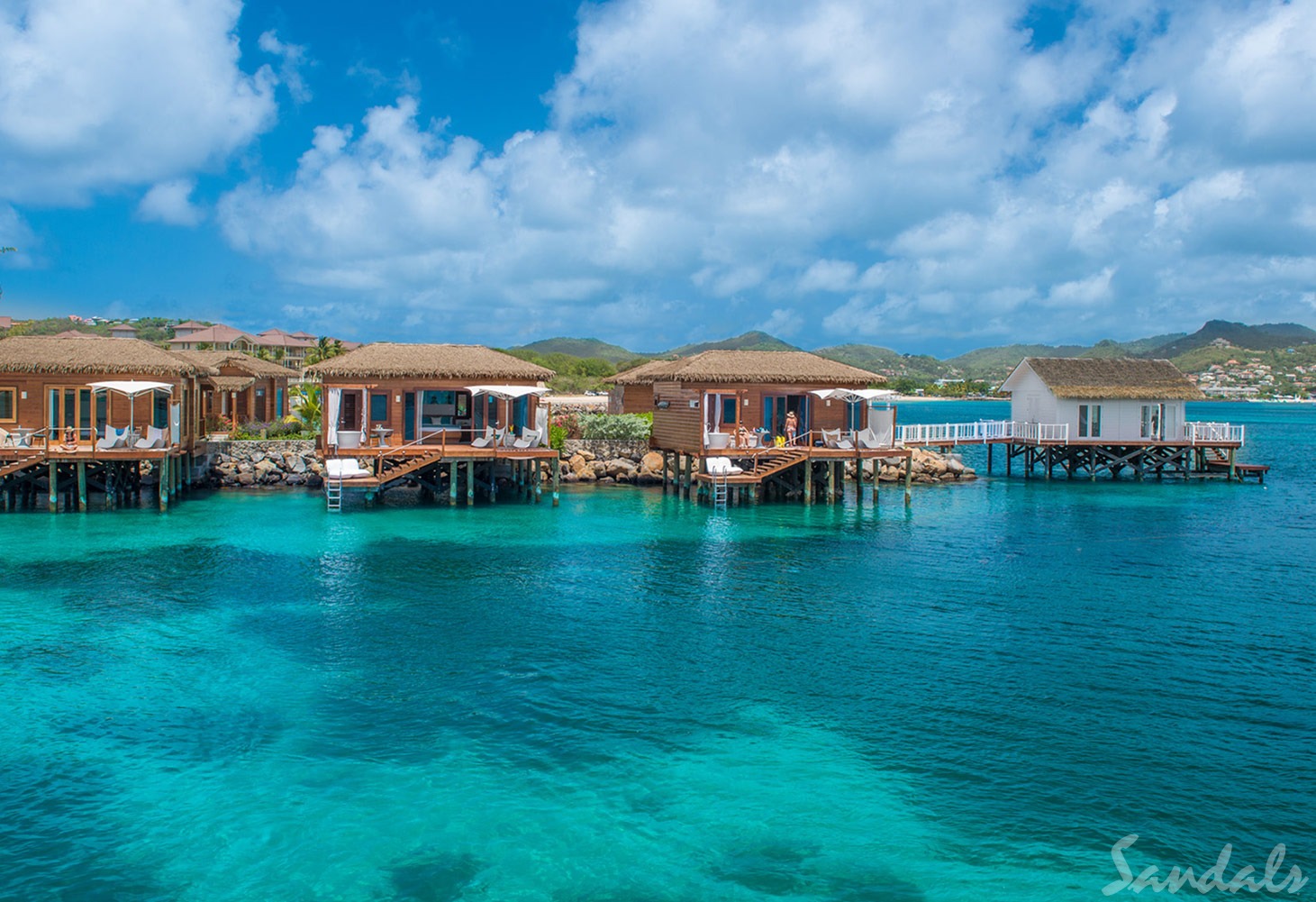 Sandals Grande St. Lucia overwater bungalows luxury resorts in the Caribbean that are all-inclusivet