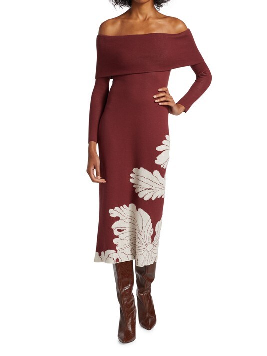 Johanna Ortiz Wonderland Knit Midi Dress