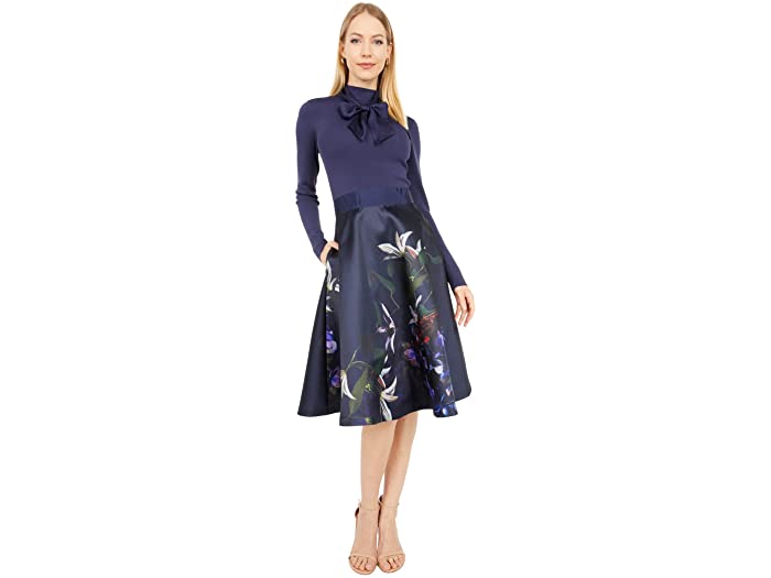 Ted Baker Dominaa Pomegranate Full Skirt Dress