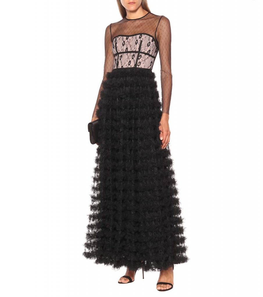 NEW ARRIVAL NEWSEASON REDVALENTINO Lace-trimmed tulle gown