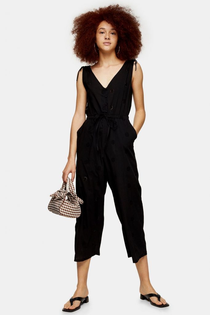 Black Relaxed Embroidery Jumpsuit by Topshop - stores like Nordstrom