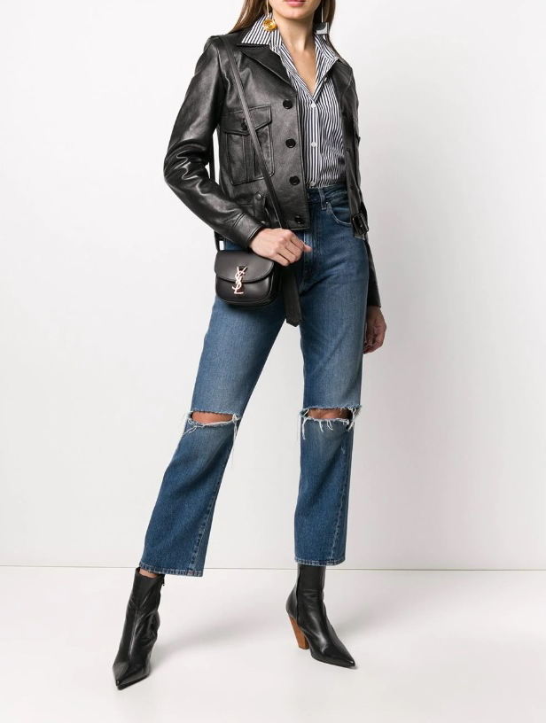 Saint Laurent leather biker jacket