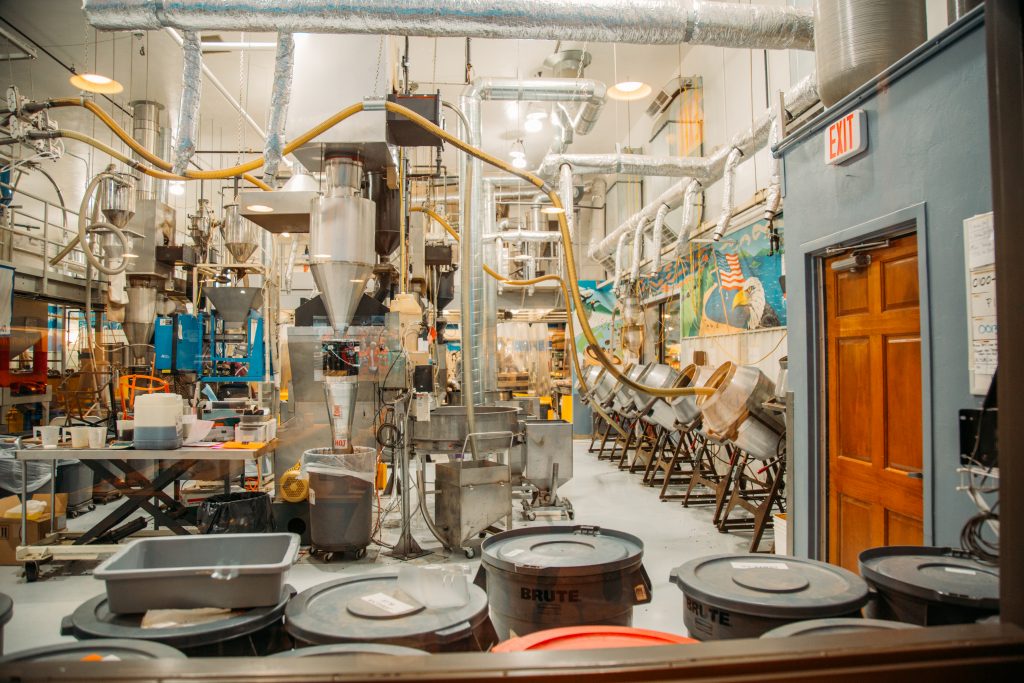 Check out the inside of Door County Coffee! production area!