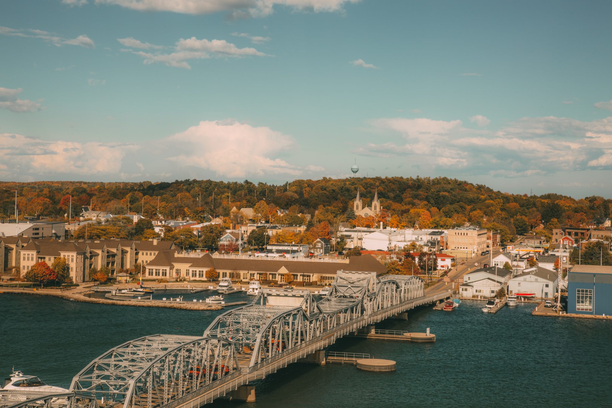 View from new Maritime Lighthouse Tower in Sturgeon Bay. (Not yet open to public.)