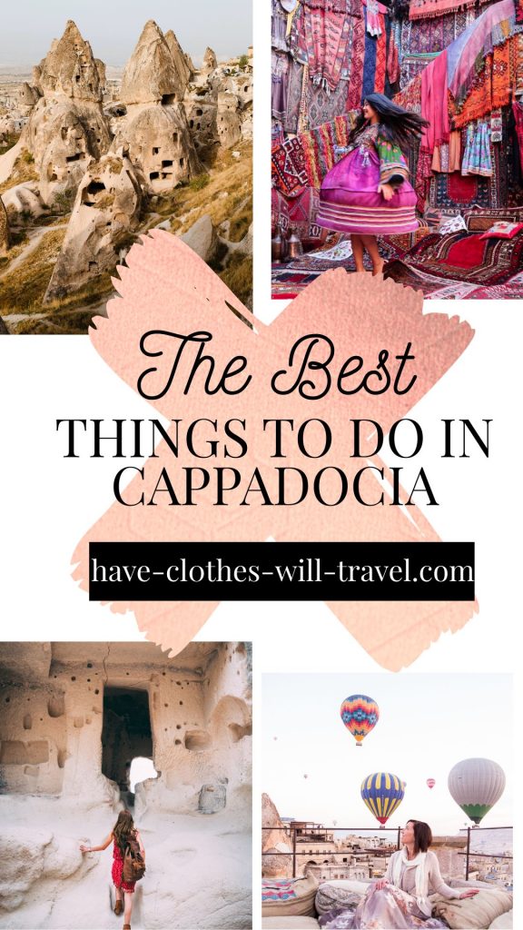 25 Amazing Things to Do in Cappadocia, Turkey Pin for Pinterest featuring a collage of Cappadocia photos