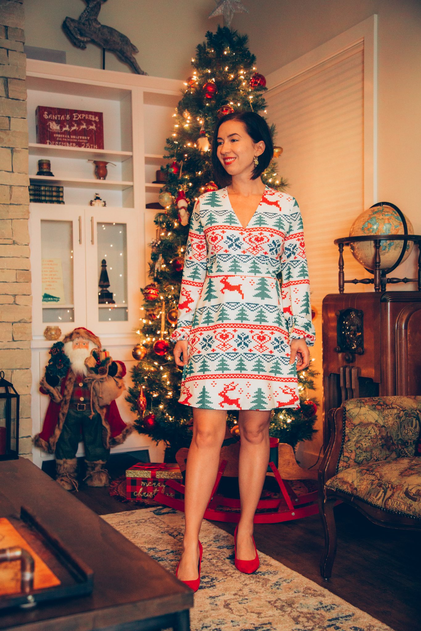 Shinesty Christmas wrap dress