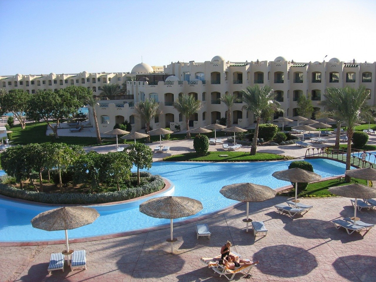 A stunning beach resort in Hurghada, Egypt. 