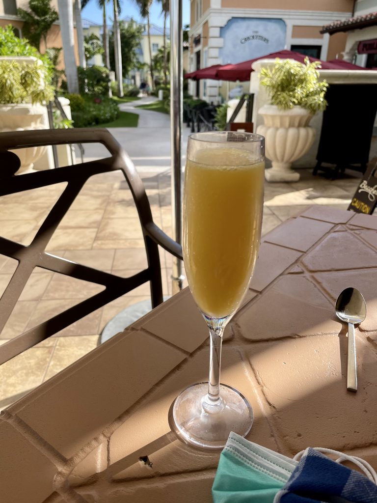 breakfast mimosas at beaches turks and caicos