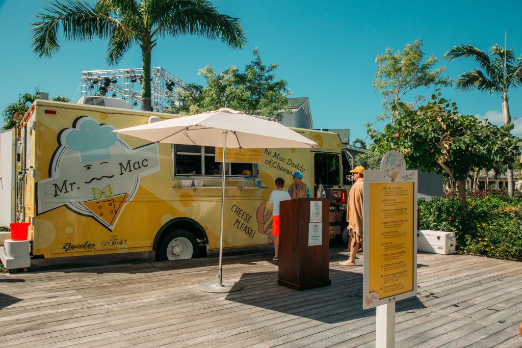 Mac and cheese truck at beaches turks and caicos