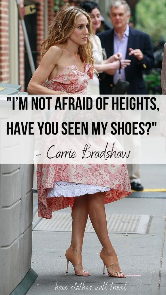 Carrie Bradshaw quotes about shoes