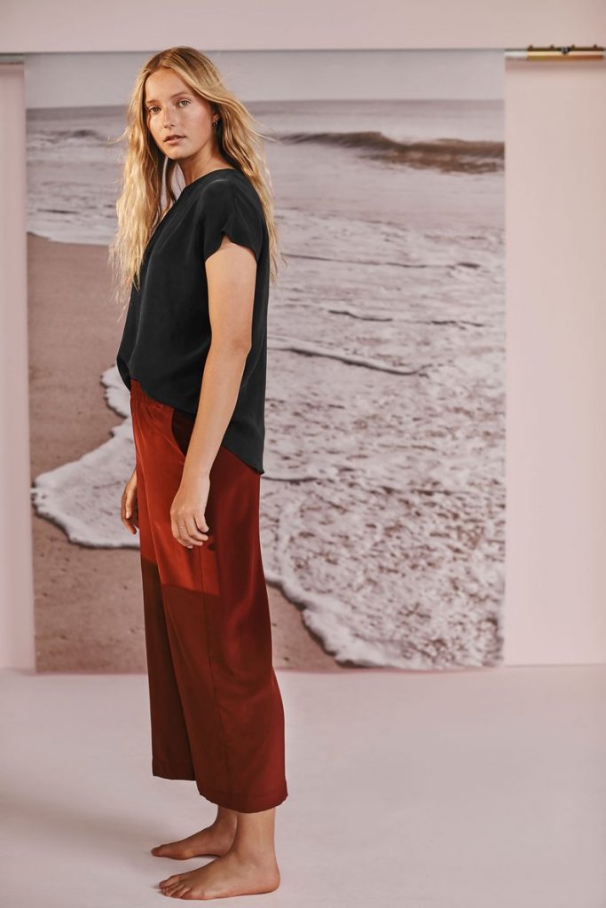 Salice Washable Silk Pants in Sumac