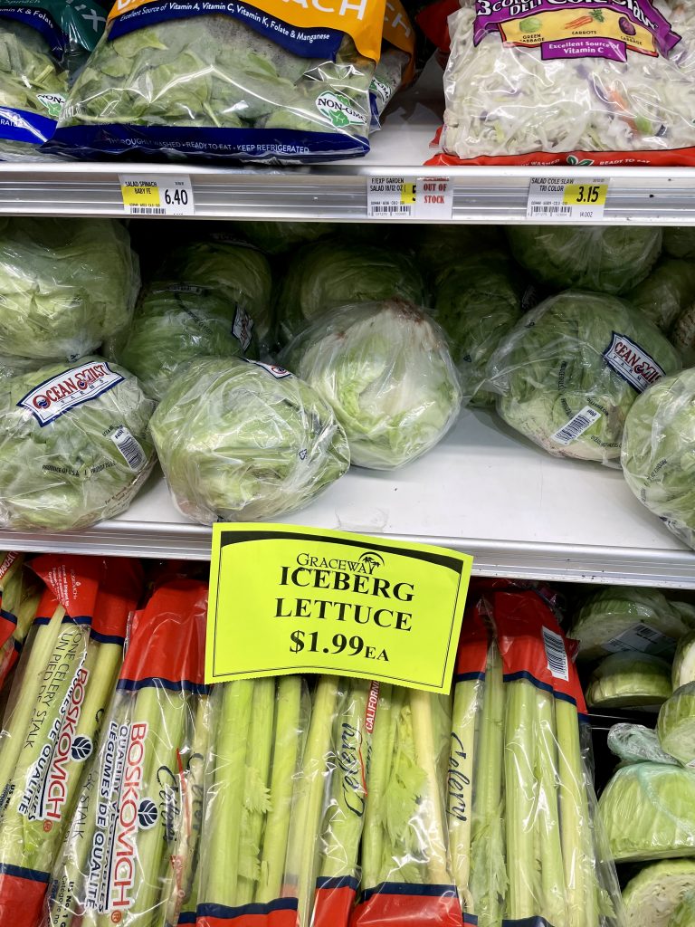 Lettuce Grocery Prices in Turks and Caicos