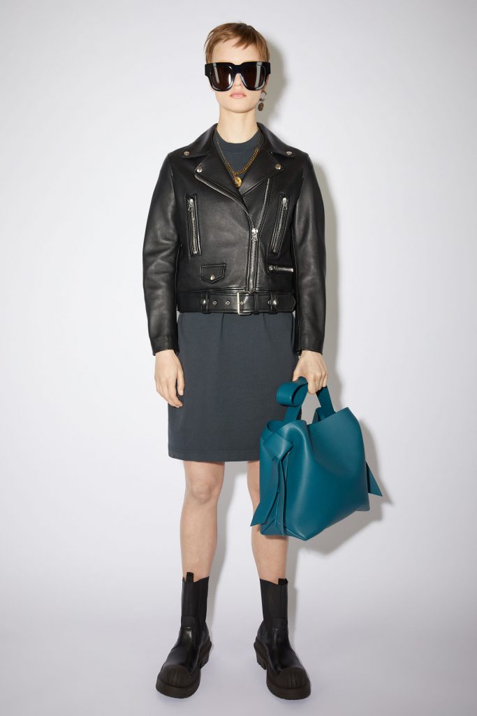 Cropped biker jacket black stores like AllSaints