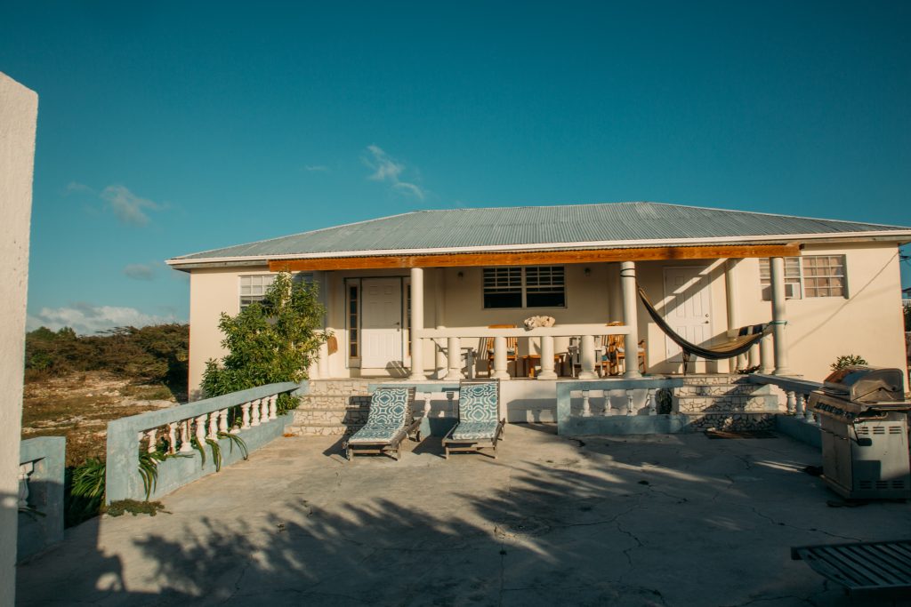 A view of a vacation rental home at Salt Cay in Turks and Caicos.