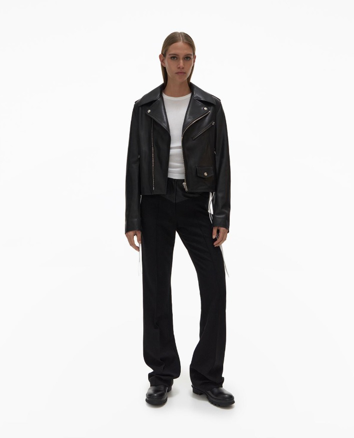 helmut lang LEATHER BIKER JACKET