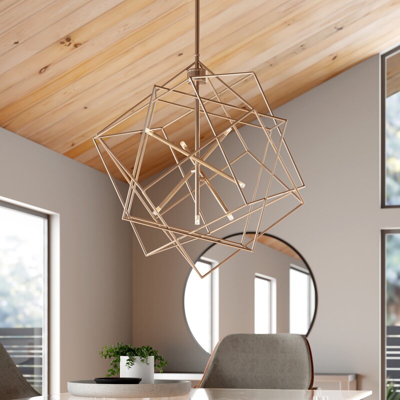 Hobert 7-Light Statement Geometric Chandelier