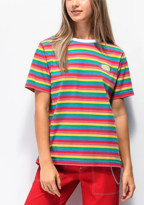 Santa Cruz Sunny Rainbow Striped T-Shirt