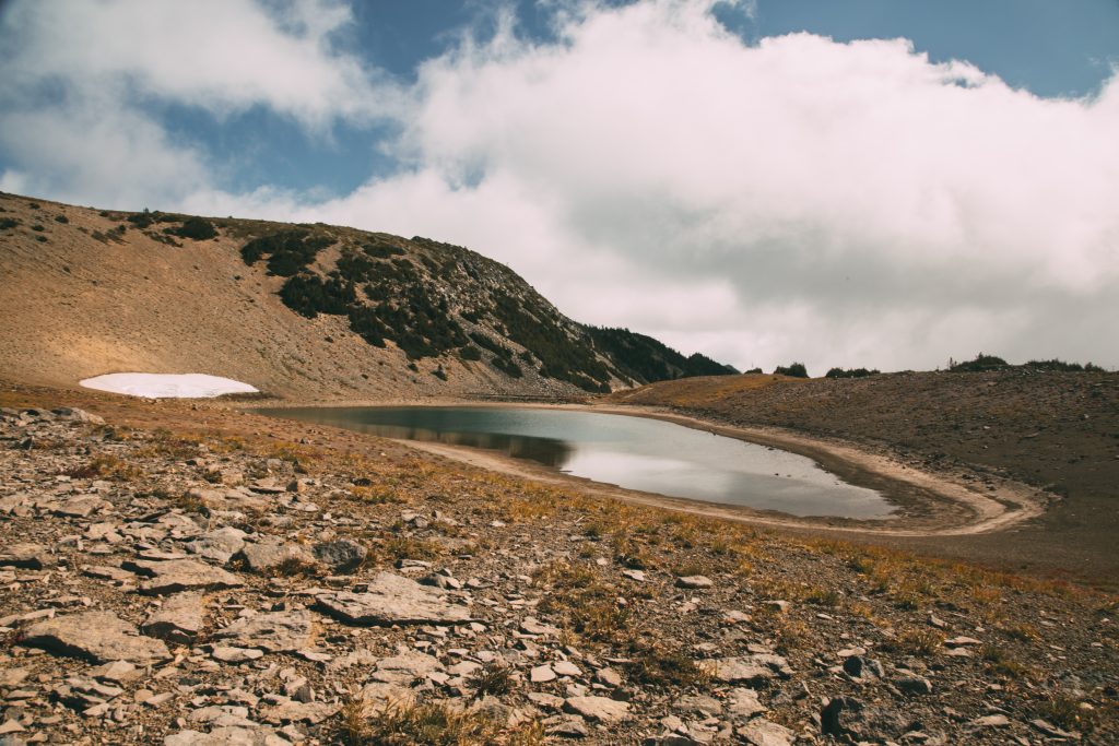 The Frozen Lake in Mount Rainier National Park.