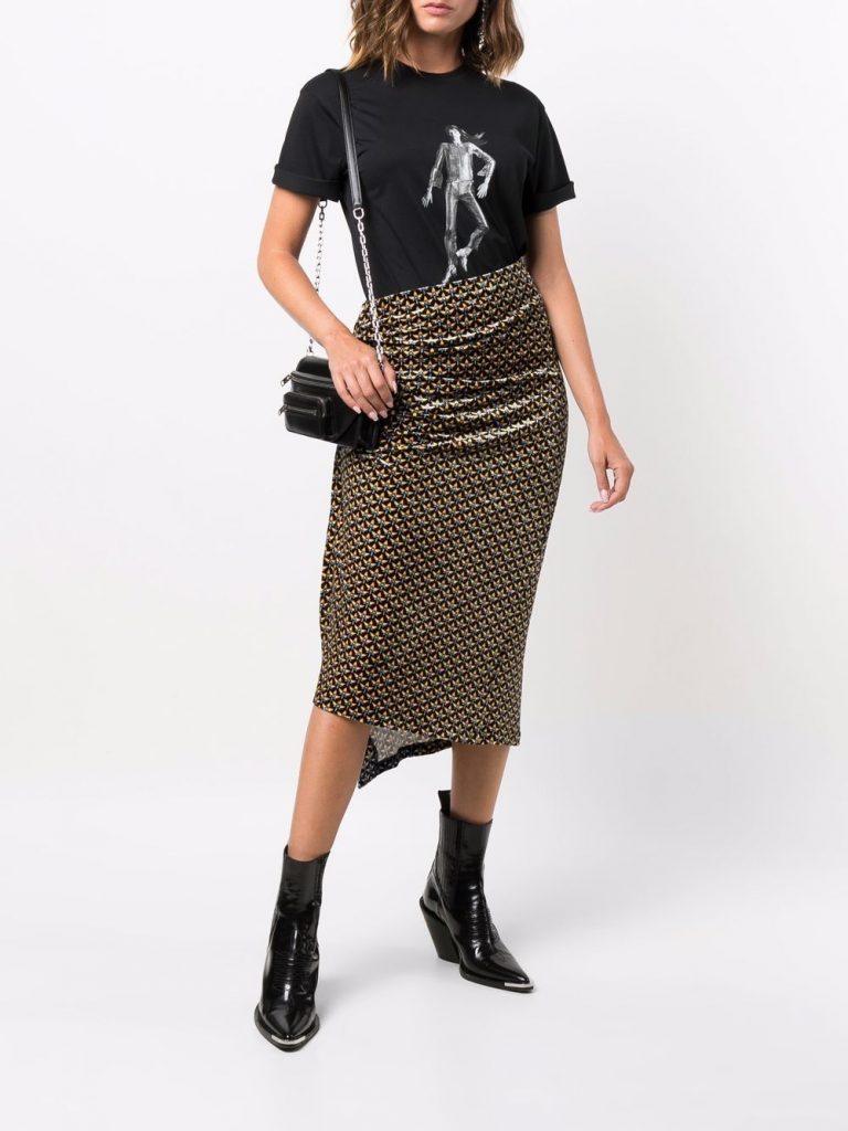 Paco Rabanne gathered pencil skirt