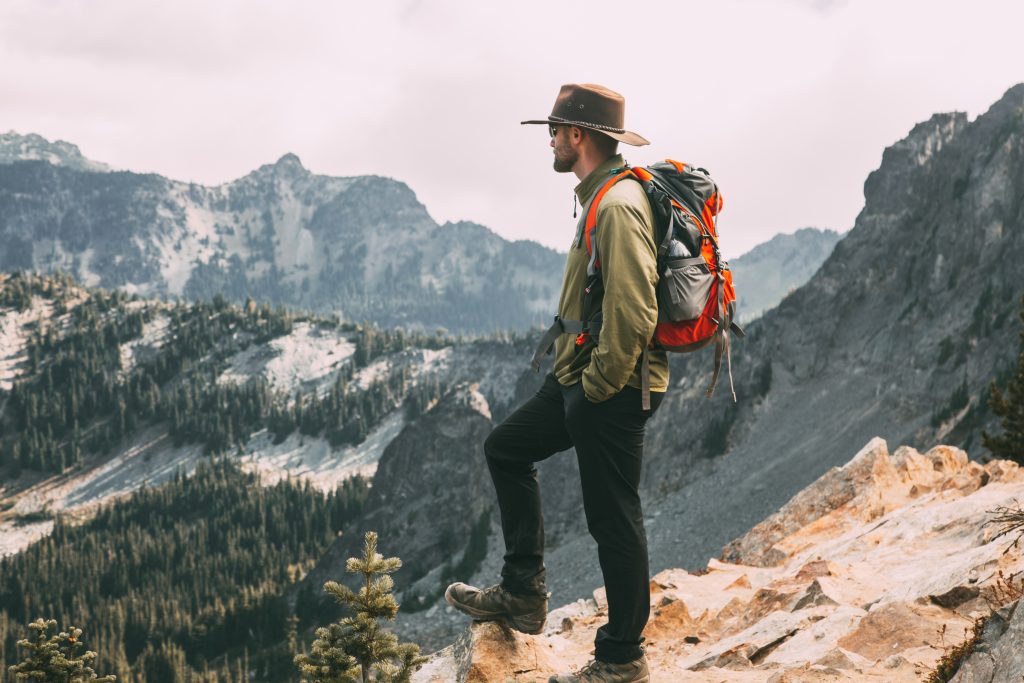 Zac wearing Arc'teryx jacket in Washington state