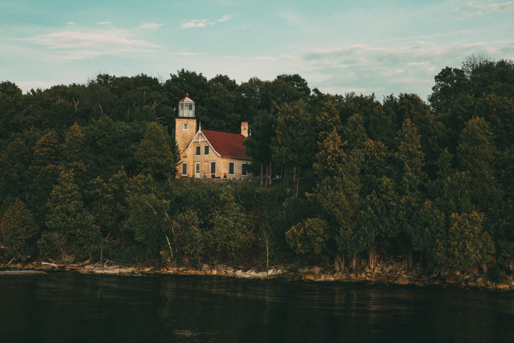 The Eagle Bluff Lighthouse in Door County.