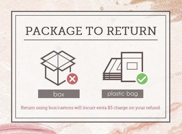 Chicwish wants you to mail the return it the original bag - not a box.