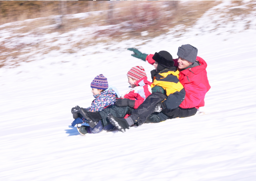 Going sledding in Door County