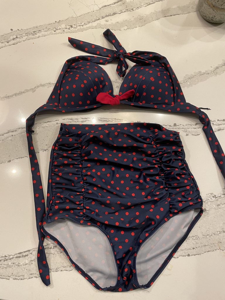 AMIClubwear review of their swimwear - this suit is 7 years old
