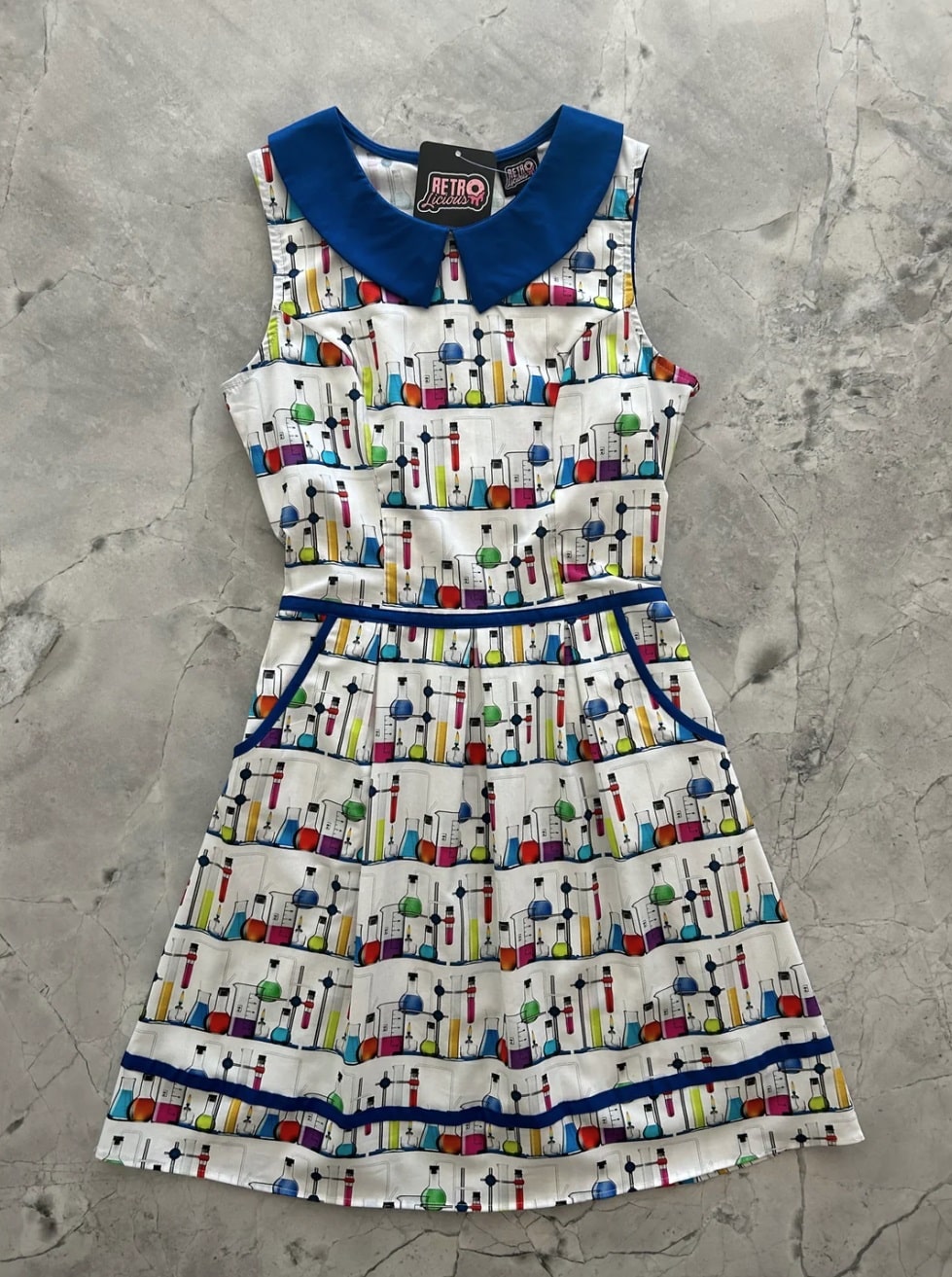 5243 Mad Science Collared Dress made by retrolicious