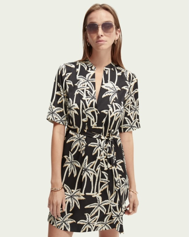 Printed loose-fit dress by Scotch and Soda