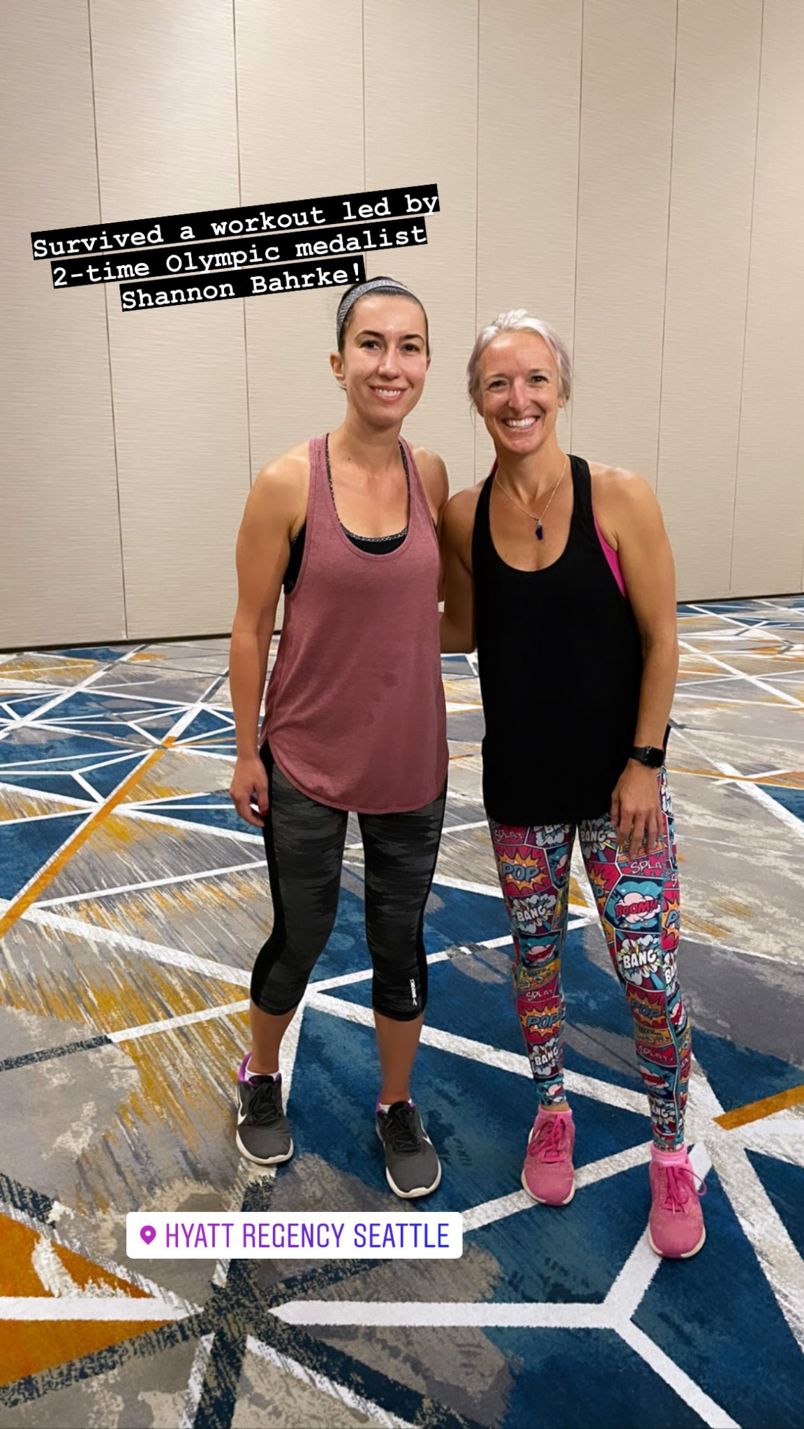 Wore my Shein tank top recently to a work out led by Olympic Silver Medalist Shannon Bahrke!
