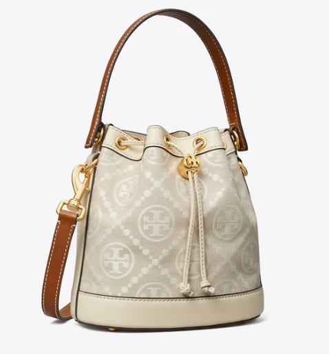 T MONOGRAM BUCKET BAG