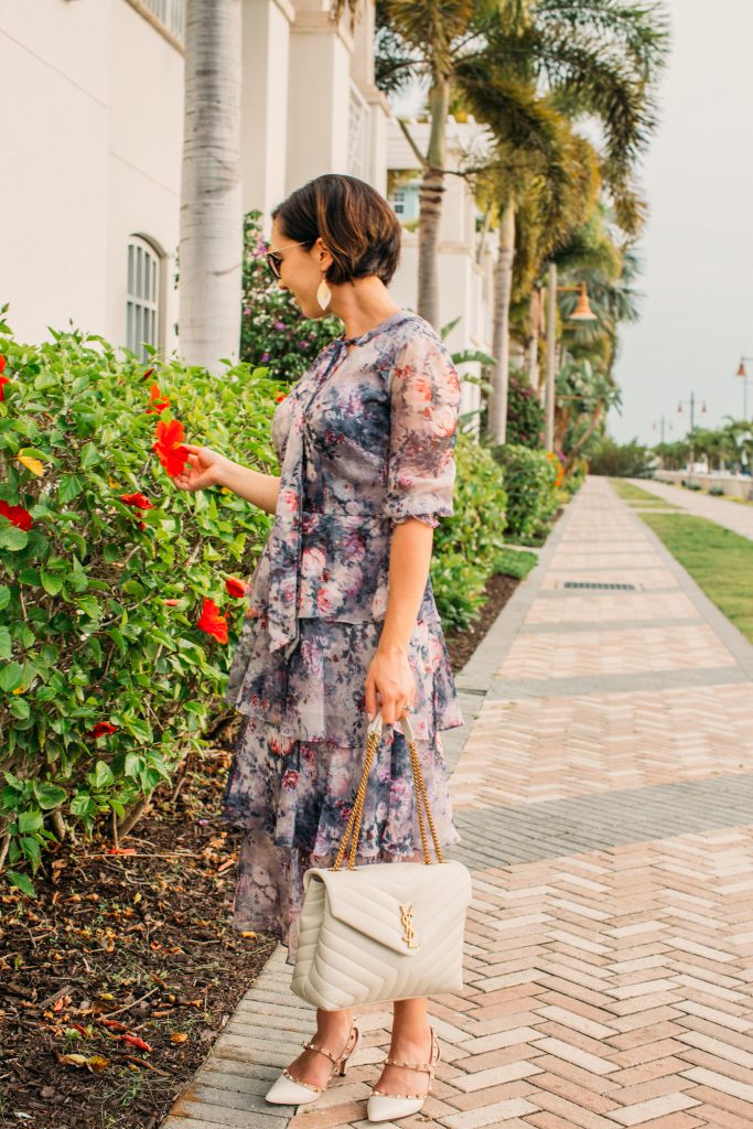 Marchesa notte floral dress sale