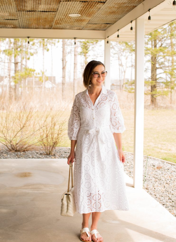 My Mialynn Midi Eyelet Shirtdress