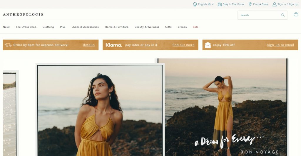 English store dress websites
