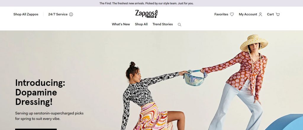 zappos home page