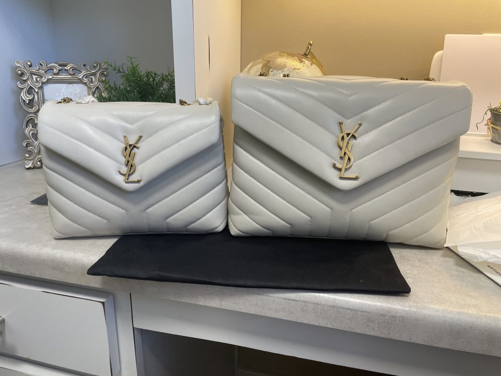 The small Loulou on the left is from Mytheresa & the medium Loulou on the right is from Neiman Marcus.