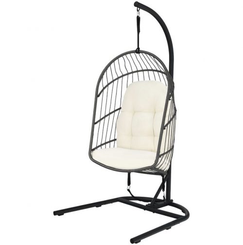 e Costway Hanging Wicker Egg Chair | $313.49
