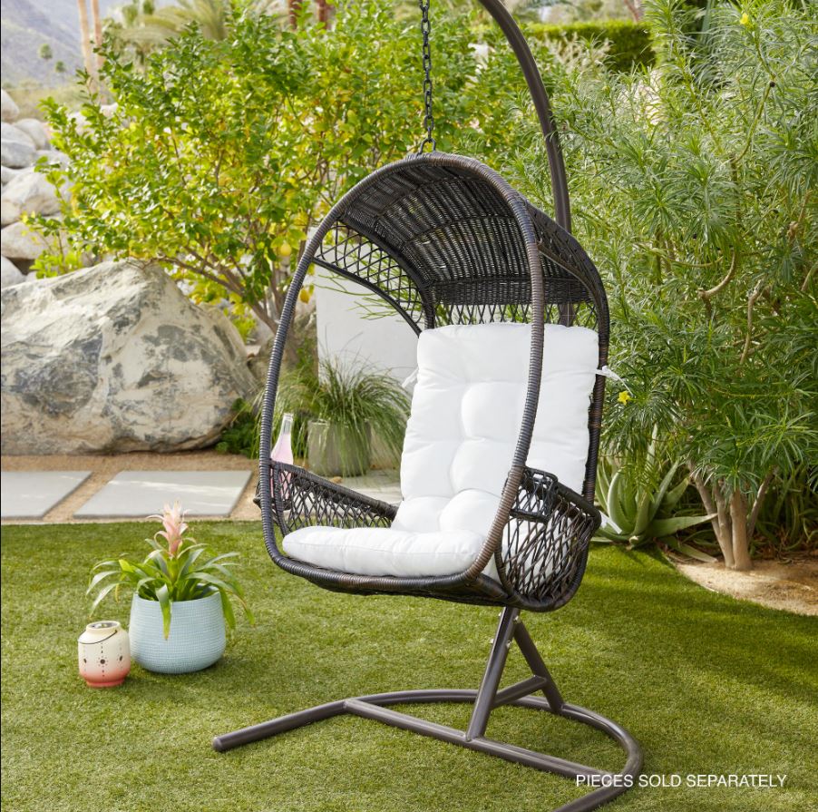 Espresso All-weather Wicker Chillasan Outdoor Hanging Chair | $329.99