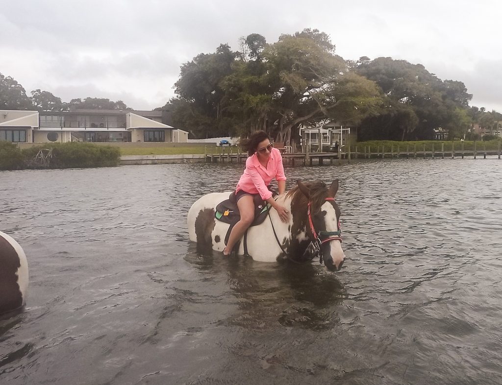 Swimming with horses in Florida