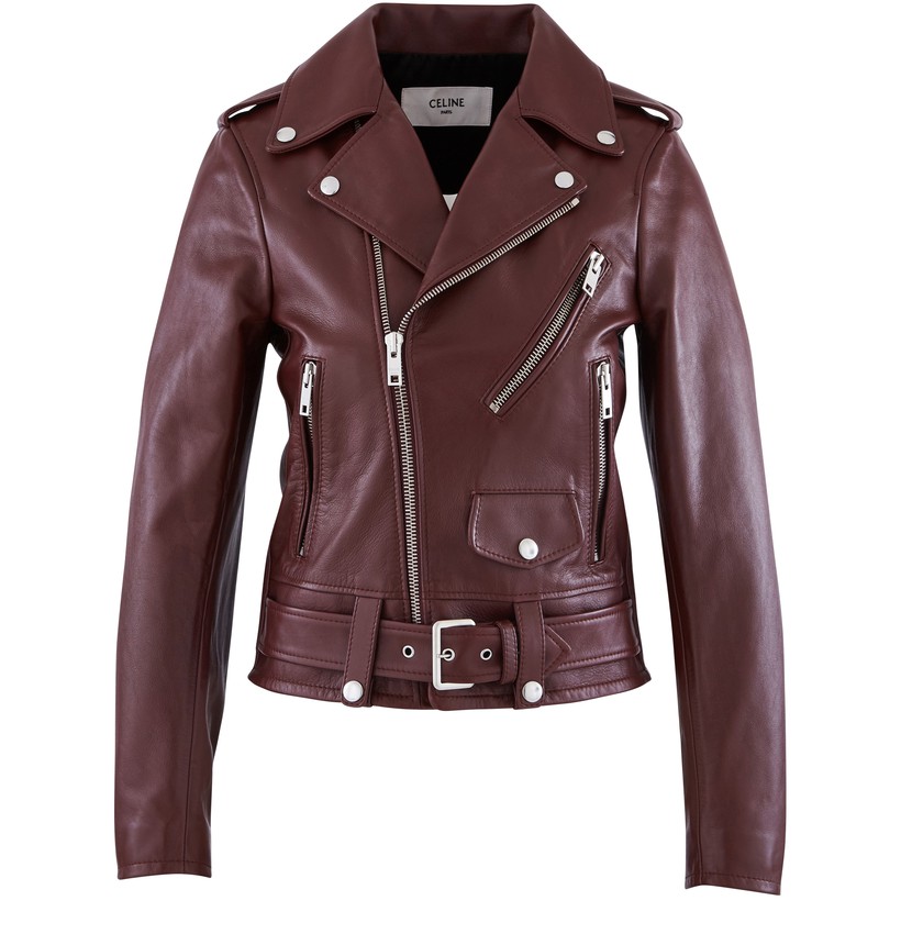 Celine Short Leather Biker Jacket 